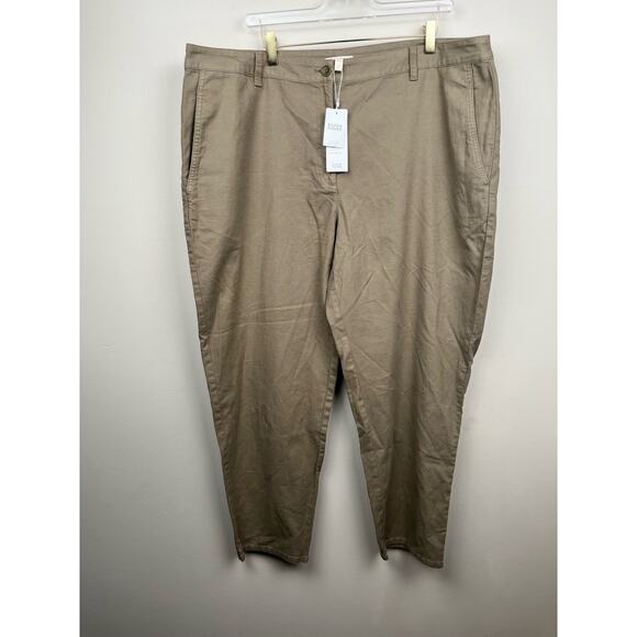 NWT Eileen Fisher Targn Cotton Hemp Tapered Ankle Pant - size 22 - Picture 2 of 5